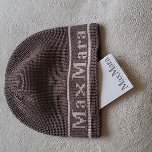 MaxMara Educata beanie one size taupe beige brown BNWT